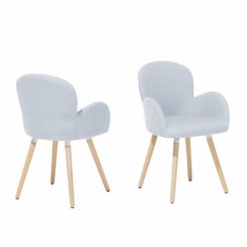 Dvě čalouněné židle v šedé barvě BROOKVILLE