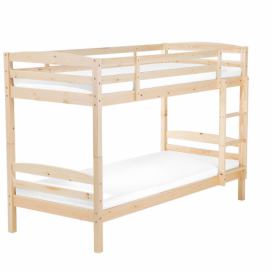 Patrová postel z přírodního dřeva 90x200 cm REGAT