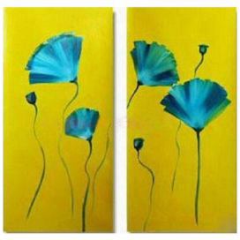Obrazový set - Modré květiny FORLIVING
