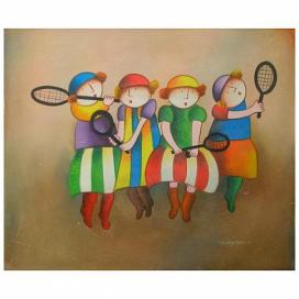Obraz - Děti s pálkami na tenis
