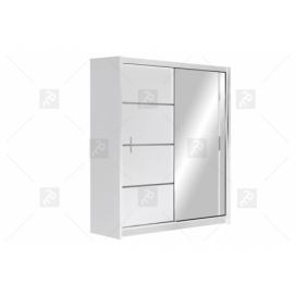 Skříň s posuvnými dveřmi se zrcadlem Vista 150 cm Bílý mat