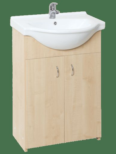 Koupelnová skříňka s umyvadlem Multi Simple 55,5x42,4 cm bříza SIMPLE55BR - Siko - koupelny - kuchyně