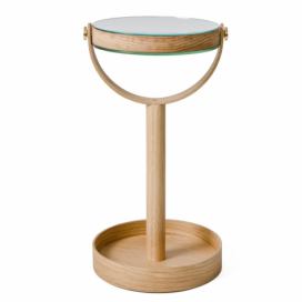 Kosmetické zvětšovací zrcadlo s dřevěným rámem ø 19,5 cm Magnify – Wireworks