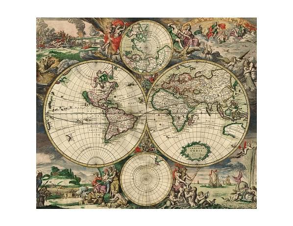 Mapa světa z roku 1689 - FORLIVING