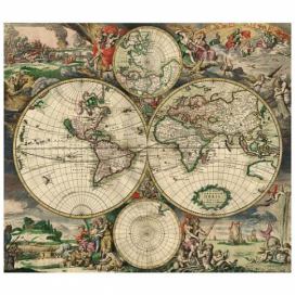 Mapa světa z roku 1689 FORLIVING