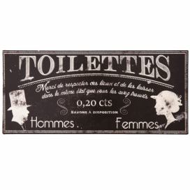 Kovová cedule 36x16 cm Toilettes – Antic Line