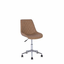 Kancelářská židle z eko kůže hnědá MARIBEL