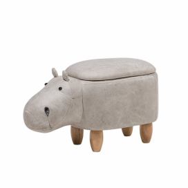Světle šedá stolička hrošík HIPPO