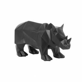 Time for home Černá dekorativní soška Origami Rhino