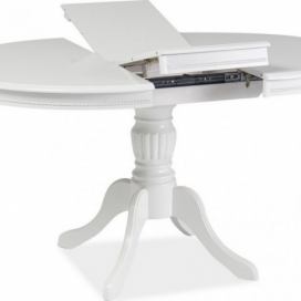 Jídelní stůl OLIVIA rozkládací bílý Mdum