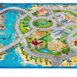 VESNA, a.s.: Dětský koberec Ultra Soft Město s pláží