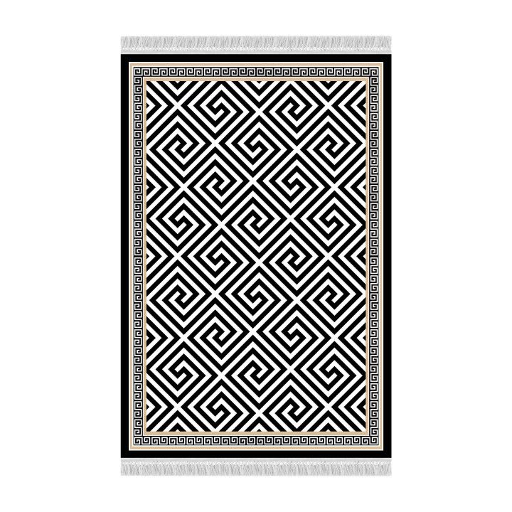 Tempo Kondela Koberec MOTIVE, 80x150 - černo-bílý vzor - ATAN Nábytek