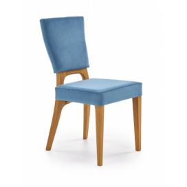 HALMAR Jídelní židle Natys dub medový/modrá