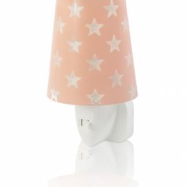 Dalber 81215S LED dětská noční orientační lampička Stars Pink 1x0,3W  - do zásuvky, vypínač na těle, růžová