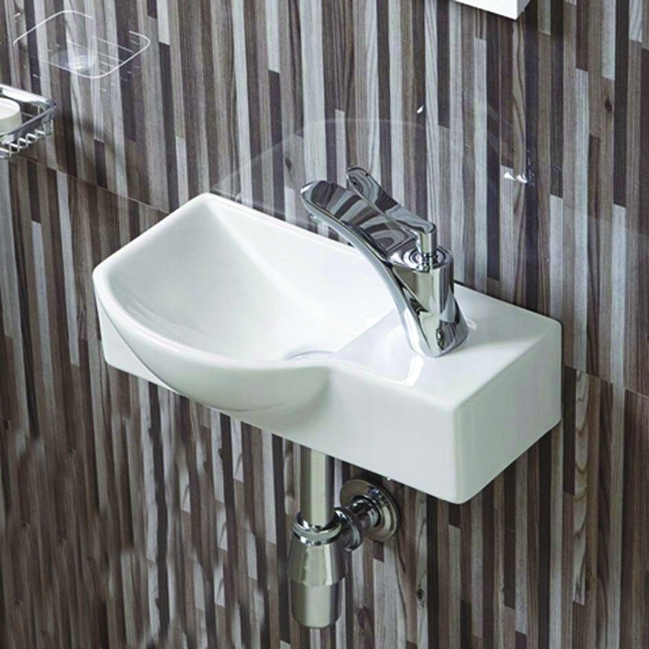 MEXEN - Hugo keramické umyvadlo levé 40 x 22 cm bílé 21254000L - Hezká koupelna s.r.o.