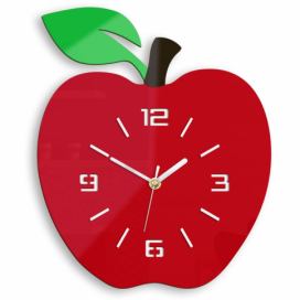 ModernClock Nástěnné hodiny Apple červené