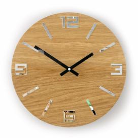 ModernClock Nástěnné hodiny Arabic hnědo-zrcadlové