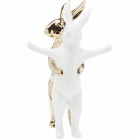 Dekorativní kameninová soška Kare Design Hugging Rabbits
