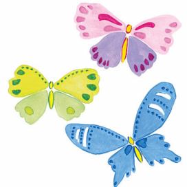 Samolepící dekorace  Pasteloví motýlci