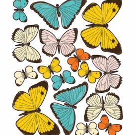 Samolepky Pasteloví motýli