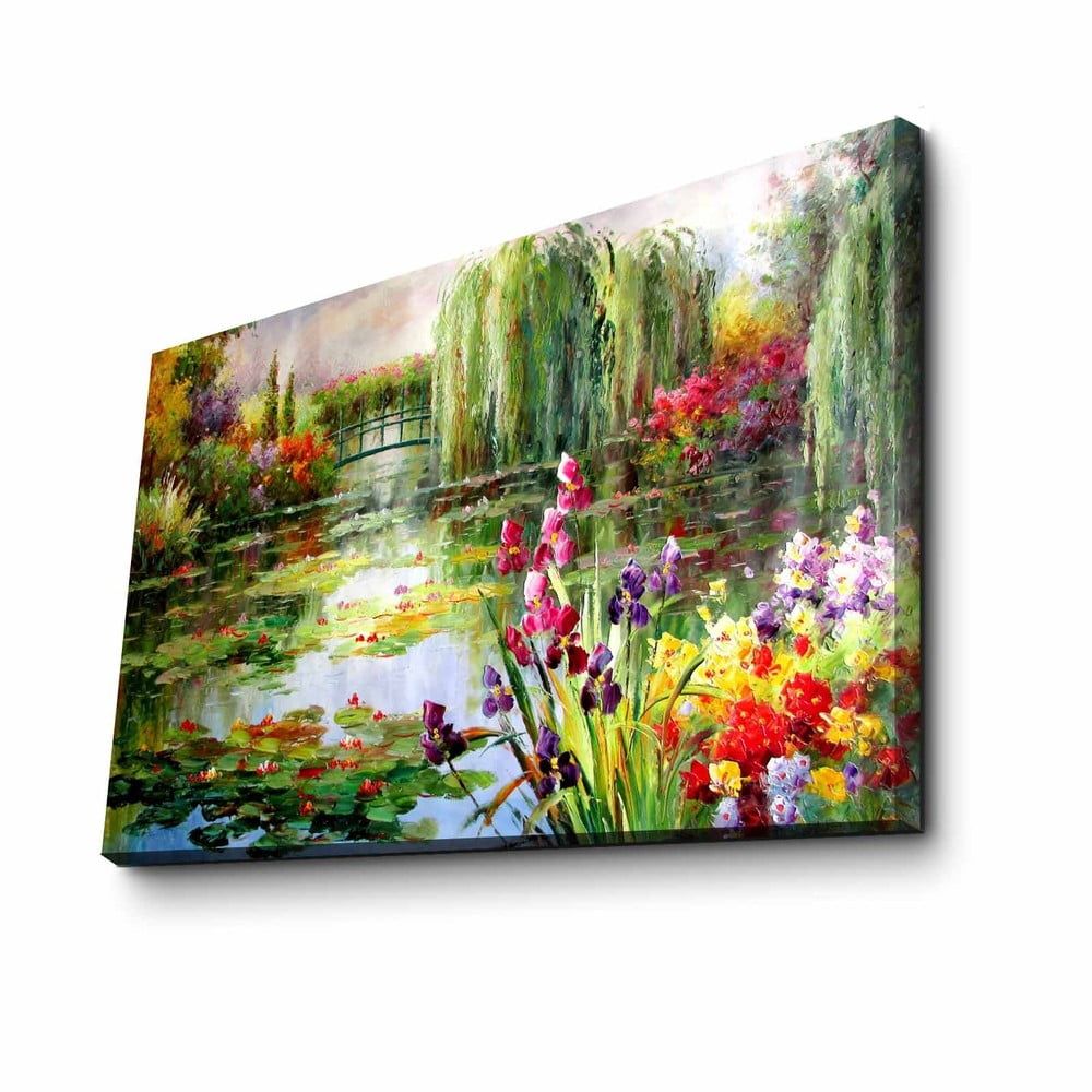 Nástěnný obraz na plátně Impressionist Garden, 70 x 45 cm - Bonami.cz