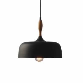 Černé závěsné svítidlo s bambusovým stínidlem ø 40 cm Cango – Good&Mojo