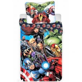 Jerry Fabrics povlečení bavlna Avengers Brands 02 140x200+70x90 cm  