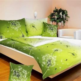 Stanex povlečení bavlna Pampeliška zelená (LS295) 140x200+70x90 cm