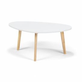 Bílý konferenční stolek Bonami Essentials Skandinavian, délka 84,5 cm
