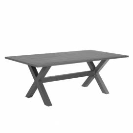 Hliníkový stůl šedý 200 x 105 cm CASCAIS