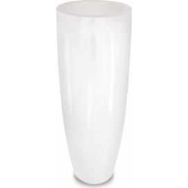 Hladká bílá váza 96574 Mdum