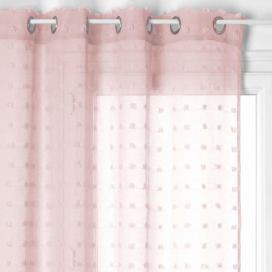 Atmosphera Ready závěs na kolečkách s žakárovým vzorem, růžová elegantní okenní závěs