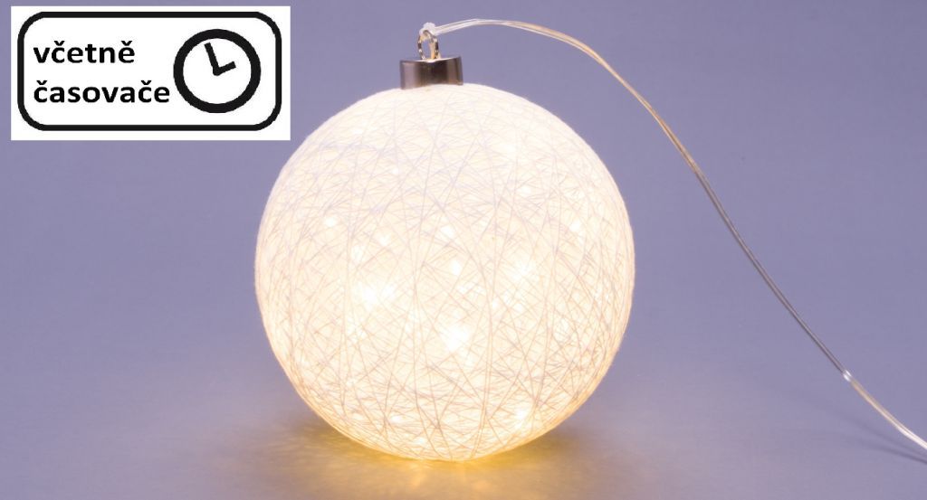 Nexos  Svítící koule - 40 LED, teple bílá - Kokiskashop.cz