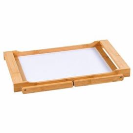 Bílý skládací bambusový snídaňový stůl, 33x23 cm, Kesper