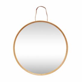 Nástěnné zrcadlo s bambusovým rámem ø 60 cm Mood – Hübsch