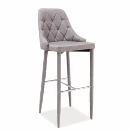 Barová židle TRIX H1 šedý materiál