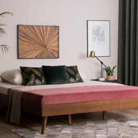 Dřevěná postel 140 x 200 cm tmavá BERRIC