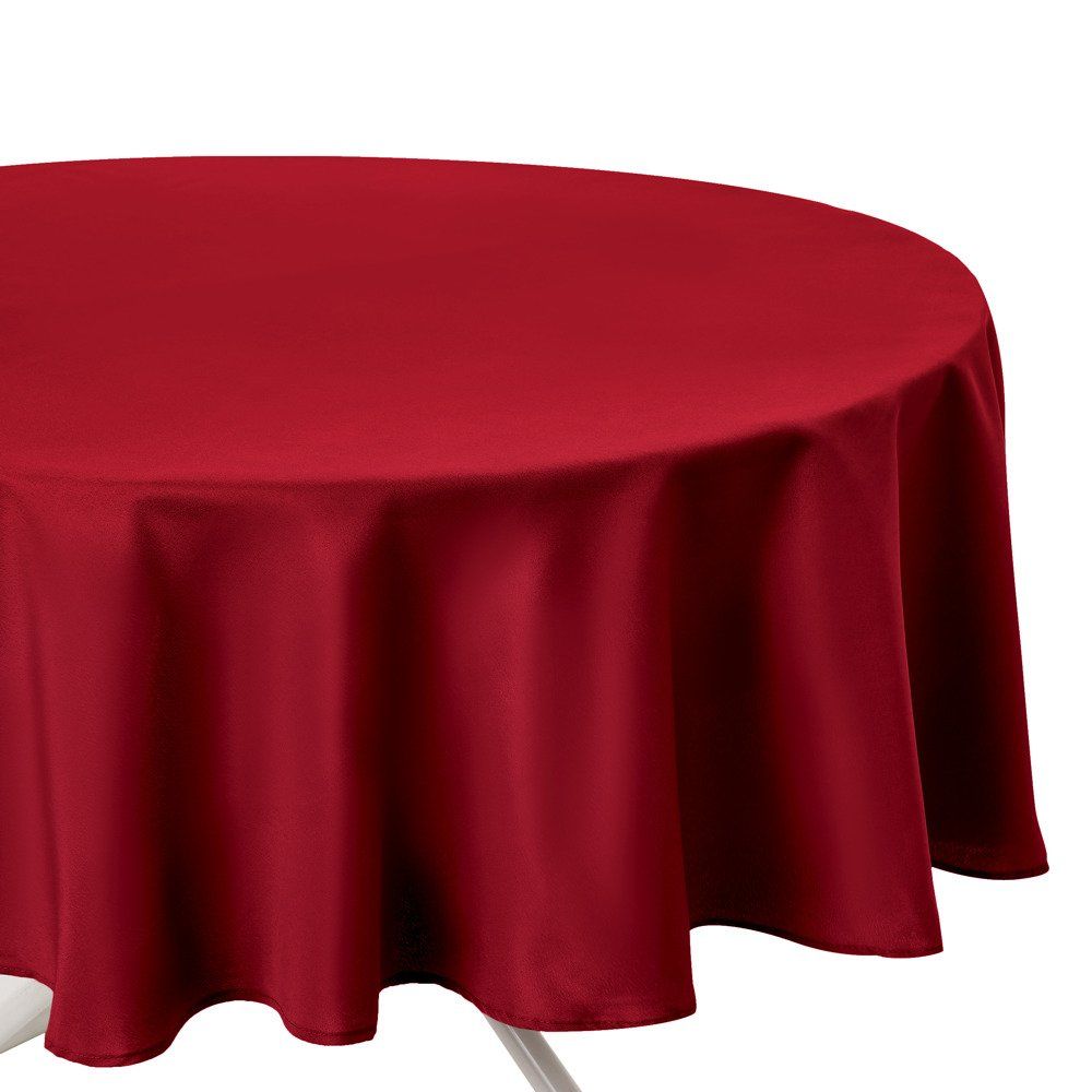 Atmosphera Ubrus kulatý kulatý ubrus v červené barvě, praktická stolní dekorace - EMAKO.CZ s.r.o.