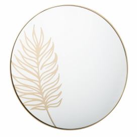 Nástěnné zrcadlo ve zlaté barvě ø 57 cm SAUVIE Beliani.cz