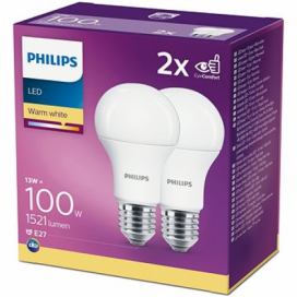 Philips 8718699669430 2x LED žárovka 1x13W | E27 | 1521lm | 2700K - double pack, EYECOMFORT