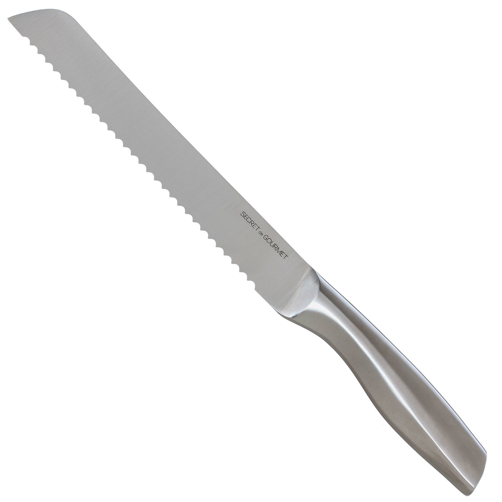 Secret de Gourmet Nůž na chléb z nerezové oceli se zubatou čepelí, profesionální řezačka na chléb - EMAKO.CZ s.r.o.