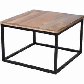 EMAKO.CZ s.r.o.: Home Styling Collection Dřevěný konferenční stolek, mango dřevo, 70 x 70 x 48 cm