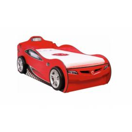 Dětská postel auto SUPER s přistýlkou 90x190cm - červená