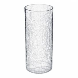 skleněná váza, motiv praskání, Atmosphera créateur d\'intérieur, 30 cm