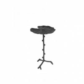 White Label Černý jednoduchý kovový odkládací stolek WLL Lily 30 cm