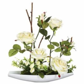 Atmosphera Umělé květiny, barva bílá, 37 cm
