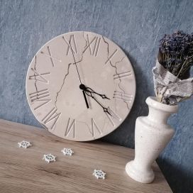 designové nástěnné hodiny mramor