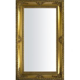 Zlaté zrcadlo s výrazným zdobením 150 cm 54822 Mdum