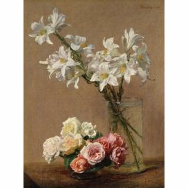 Reprodukce obrazu Henri Fantin-Latour - Roses and Lilies, 45 x 60 cm Bonami.cz
