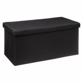 Atmosphera Pouf na sedadlo s úložným prostorem, velká, černá barva
